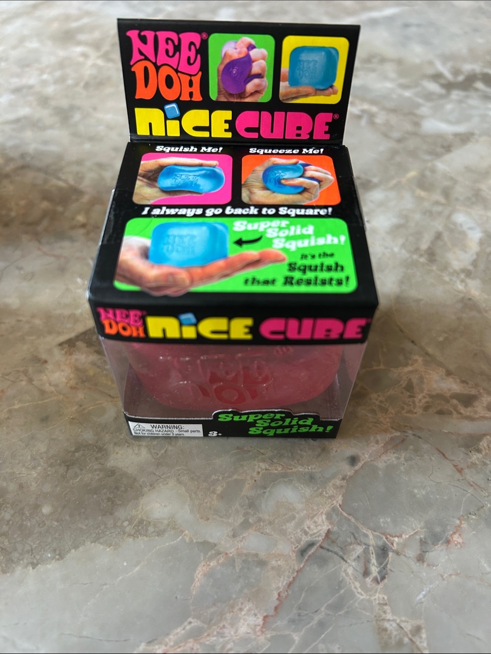 Nee Doh Nice Cube Squishy Toy - Pink. New. From Walmart.